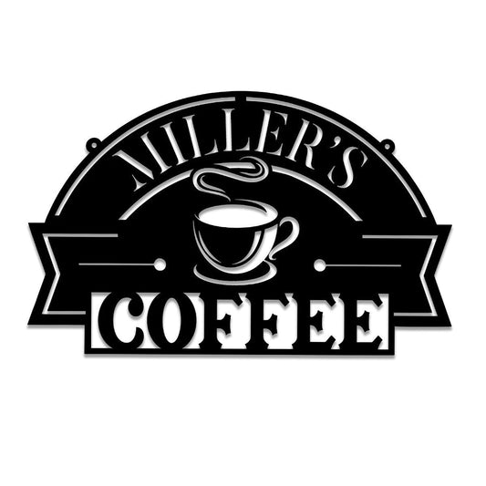 Personalized Coffee Metal Bar Sign, Custom Kitchen Housewarming Wall Decor, Wedding, Anniversary Art - wedding detail