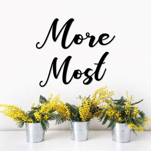 More And Most Metal Signs Love You More Love You Most Word Art Master Bedroom Decor Script Font Words For The Wall