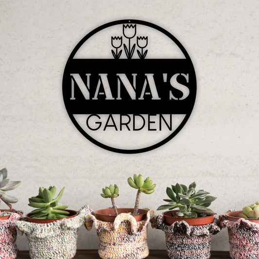 Personalized Garden Metal Sign, Nanas Garden,metal Sign For Garden, Personalized Garden Sign, Custom - metal sign