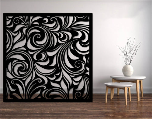 Metal Decorative Panel Fence Privacy Screen Steel Panel Beautiful Unique Minimalist Outdoor Or Indoor Dp40