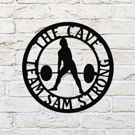 Custom Woman Gym Sign, Gym Sign, Personalized Home Gym Sign, Fitness Club, Fitness Club Sign, Home Gym - metal sign