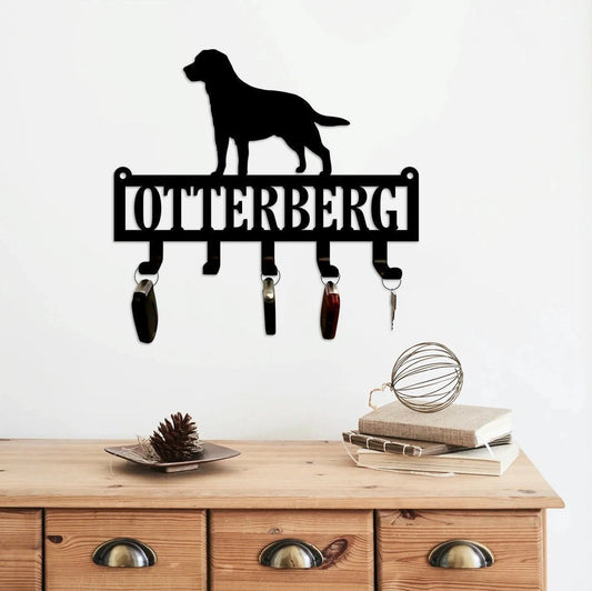 Personalized Labrador Retriever Key Holder, Metal Dog Leash Holder, Metal Key Hanger, Key Hooks, Key - metal sign