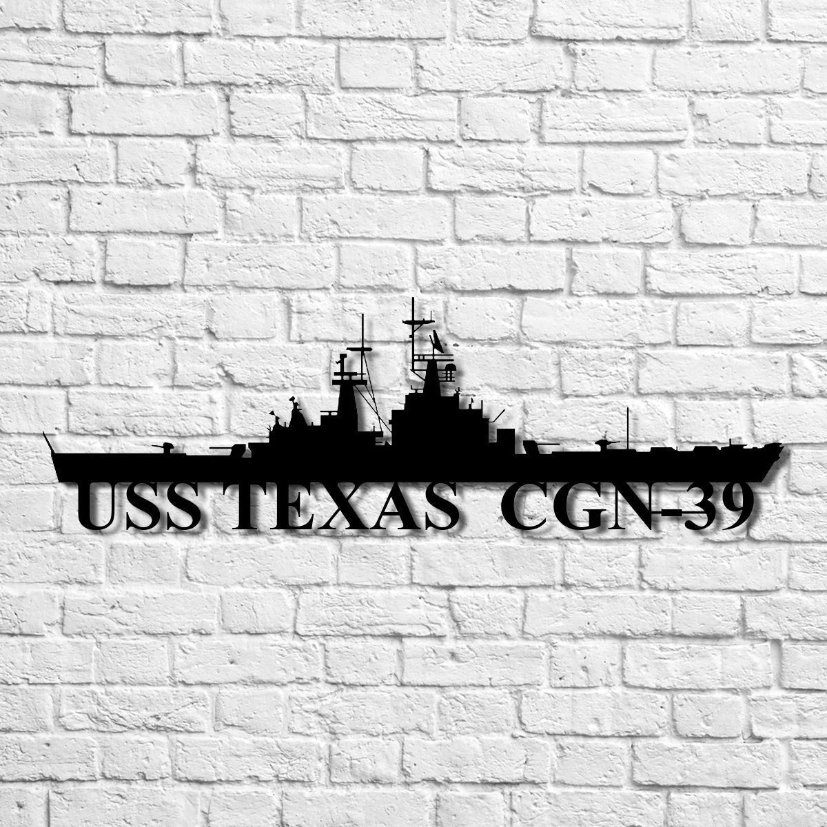 Uss Texas Cgn39 Navy Ship Metal Art, Gift For Navy Veteran, Navy Ships Silhouette Metal Art, Navy Home Decor Laser Cut Metal Signs Custom Gift Ideas