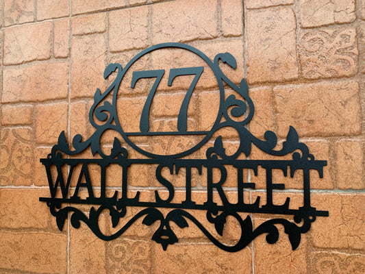 Personalized Metal Address Sign For House Custom Number Sign Street Address Plaque Outdoor Sign Metal - metal sign