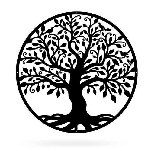 Tree Of Life Birds Cut Metal Sign Metal House Sign