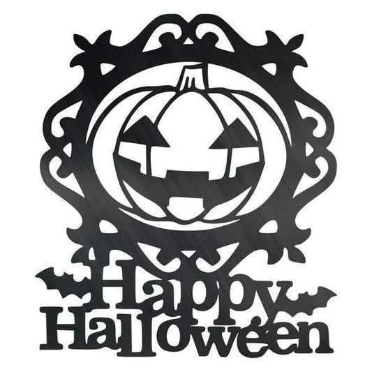 Pumpkin Happy Halloween Customized Metal Signs, Custom Metal Sign, Custom Signs, Metal Sign, Metal Laser - metal sign