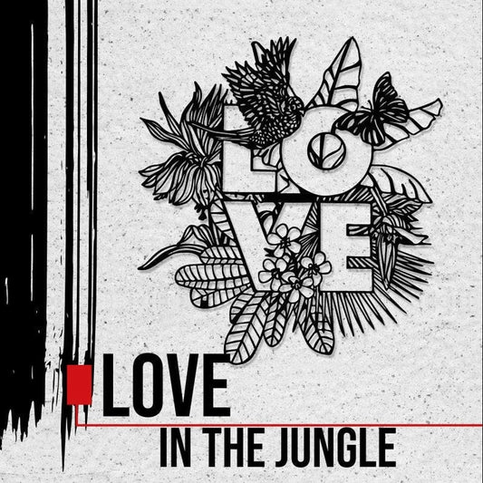 Metal Wall Decoration With The Theme Of Love In The Jungle, Modern Metal Love Decor Item , Valentine's - metal sign