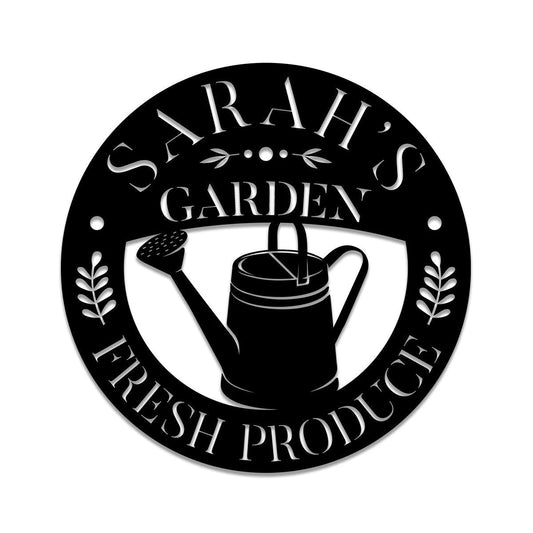 Personalized Metal Garden Sign, Garden Stake, Home Decor, Wedding Art Gift For Her, Metal Laser Cut Metal Signs Custom Gift Ideas - 8 inches - metal sign