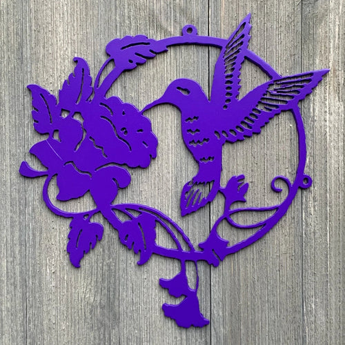 Hummingbird Metal Sign Cutout Cut Metal Sign Wall Metal Art