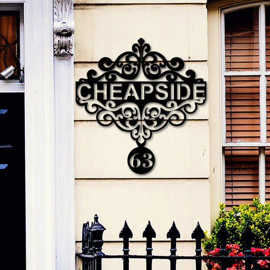 Custom Metal Address Sign, Personalized Metal House Number Sign, Metal Address Wall Decor, Address Plaque - metal sign