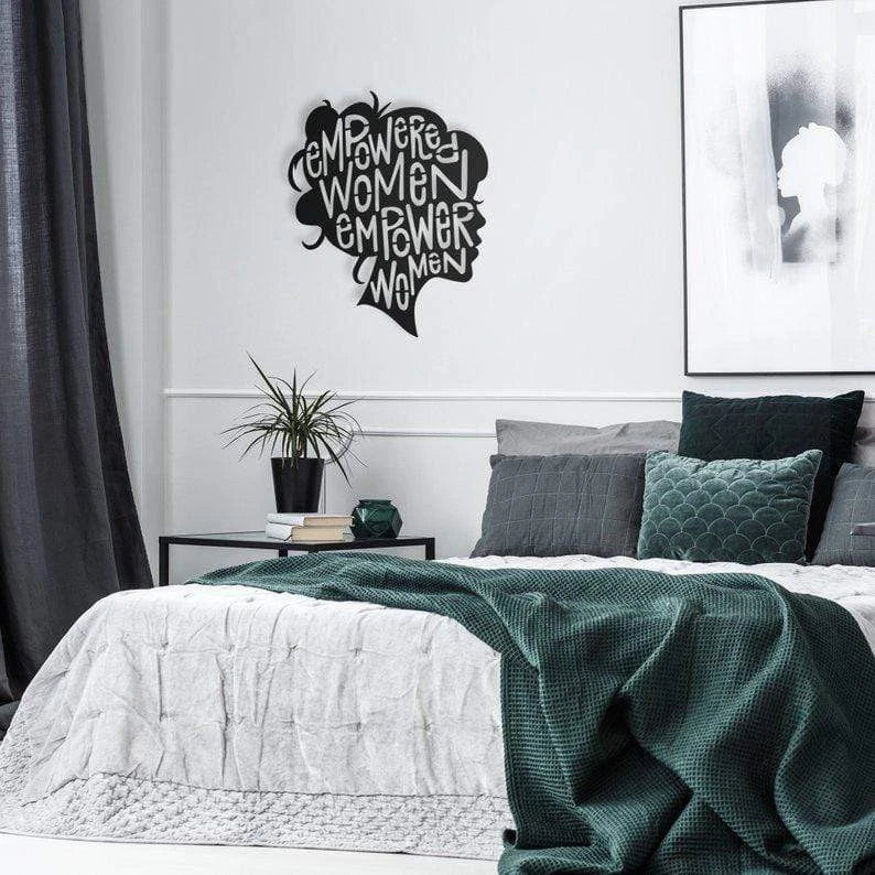 Empowered Woman Decor Wall Art Cut Metal Sign Laser Cut Metal Signs Custom Gift Ideas