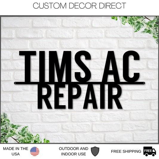 Christmas Gift, Ac Business Sign, Air Conditioning Business, Ac Sign, Business Sign, Custom Business - metal sign