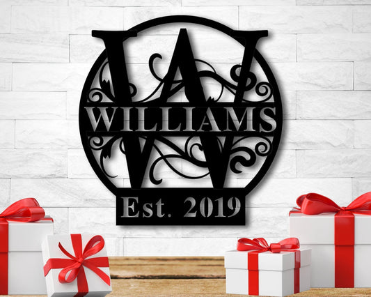 Custom Family Name Metal Sign, Custom Metal Name Sign, Established Family Sign, Established Sign Metal - metal sign