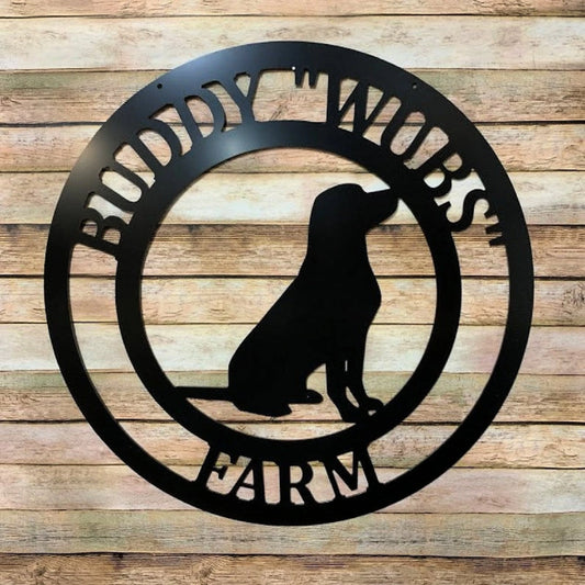 Dog Lover Gift Personalized Address Or Family Name Sign, Custom Dog Door, Hanger Decor, Or Options, Door - metal sign