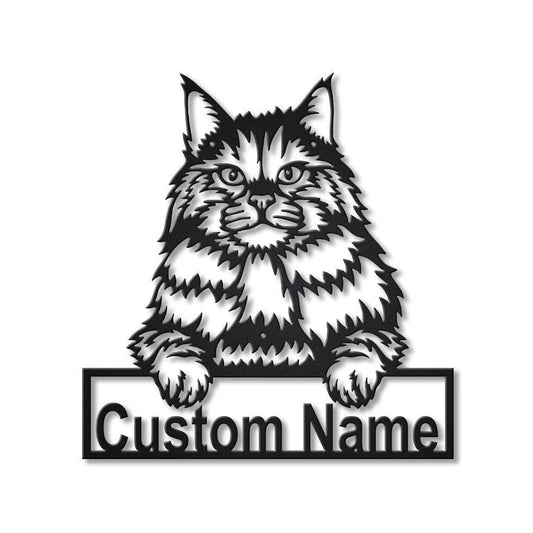 Personalized Siberian Cat Metal Sign Art, Custom Siberian Cat Metal Sign, Animal Gift, Pets Gift - metal sign
