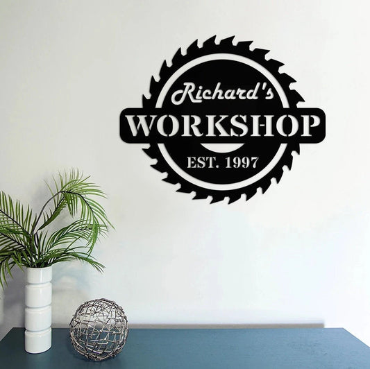 Custom Workshop Sign Workshop Tools Metal Sign Garage Sign Dad's Workshop Sign Gift For Husband Sign For - metal sign
