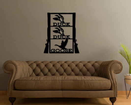 Hunting Sign Duck Goose Hunting Sign Hunters Gift Duck Duck Goose Hunting Decor Hunting Gifts For Men Hunting Groomsman Gift Dad Gift - 8 inches - metal sign