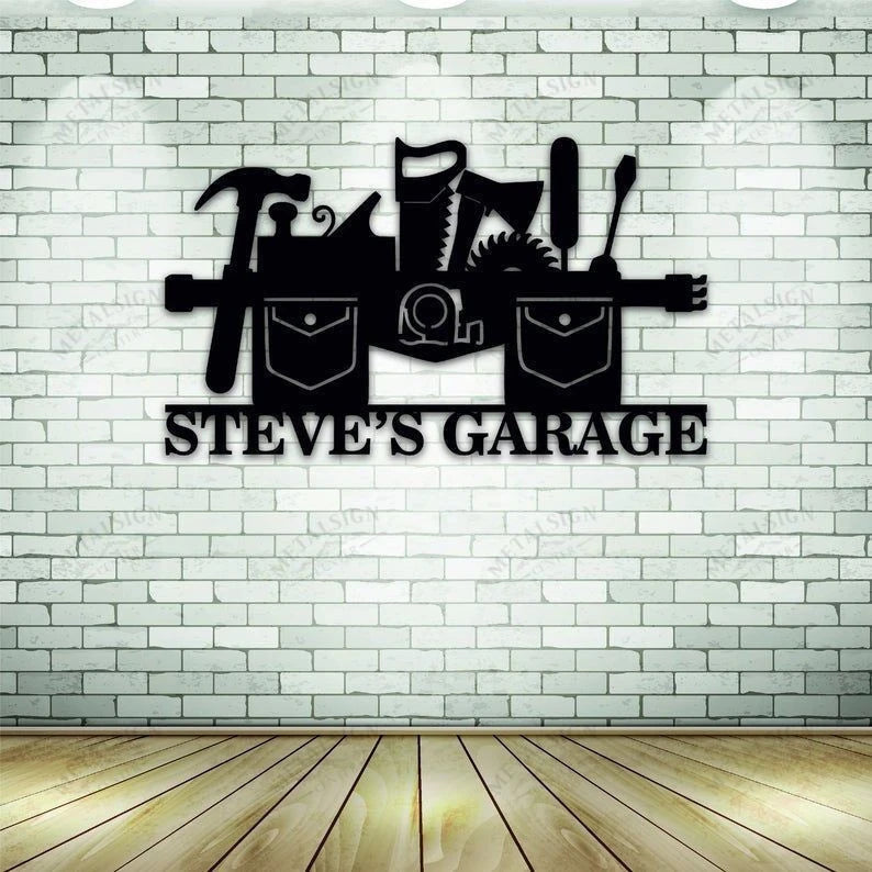 Personalized Custom Garage Metal Sign, Cut Metal Sign, Metal Wall Art, Metal House Sign Laser Cut Metal Signs Custom Gift Ideas