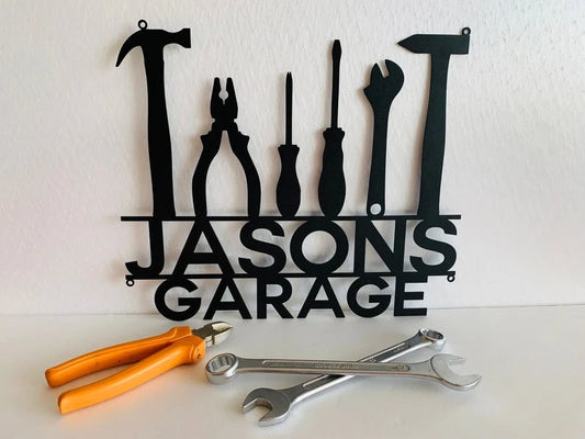 Mechanic garage Personalized Cut Metal Sign Laser Cut Metal Signs Custom Gift Ideas - 8 inches - metal sign