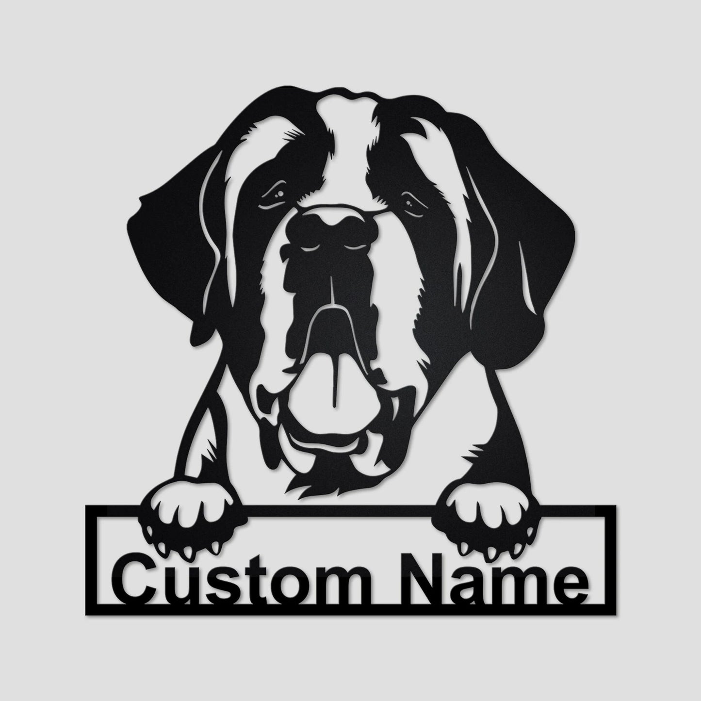 Personalized St Bernard Dog Metal Sign, St Bernard Dog Metal Wall Art, Dog Metal Sign, St Bernard Dog Gift, Dog Lover, St Bernard Dog Laser Cut Metal Signs Custom Gift Ideas