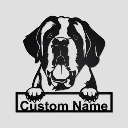 Personalized St Bernard Dog Metal Sign, St Bernard Dog Metal Wall Art, Dog Metal Sign, St Bernard Dog Gift, Dog Lover, St Bernard Dog Laser Cut Metal Signs Custom Gift Ideas
