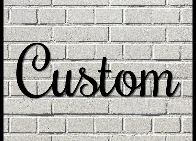 Custom Metal Words Housewarming Gift Personalized Metal Sign