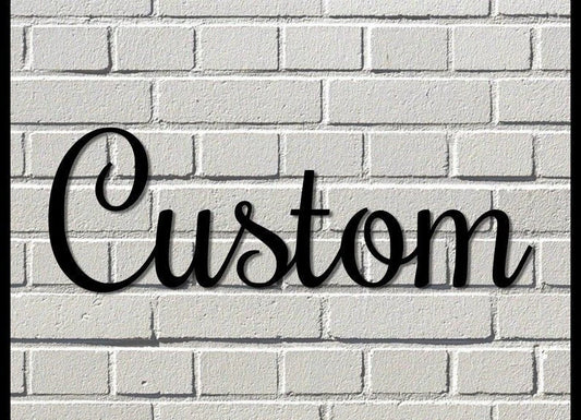 Custom Metal Words Housewarming Gift Personalized Metal Sign - 8 inches - metal sign