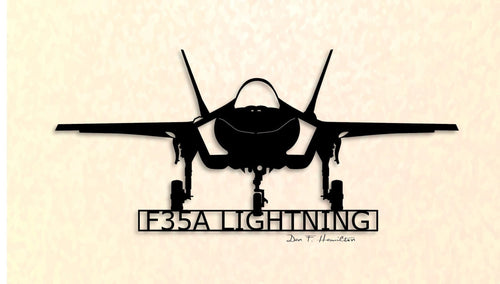 F35a Lightning Stealth Multirole Combat Aircraft Metal Sign Cut Metal Sign Wall Decor