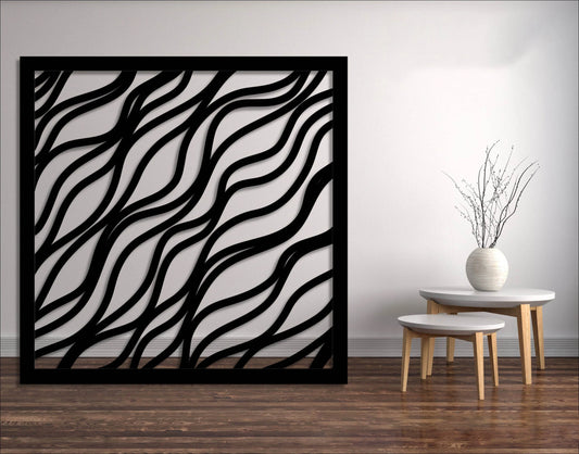 Metal Decorative Panel Fence Privacy Screen Abstract Steel Panel Outdoor Or Indoor Dp20 - 8 inches - metal sign