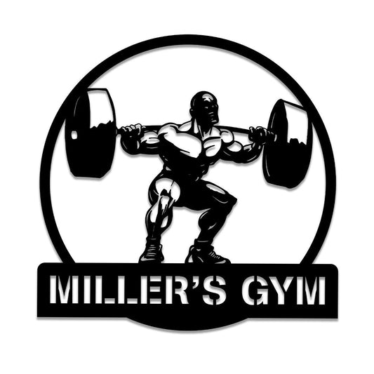 Personalized Metal Gym Sign, Fitness Center, Club, Home Wall Decor, Metal Laser Cut Metal Signs Custom Gift Ideas - 8 inches - metal sign