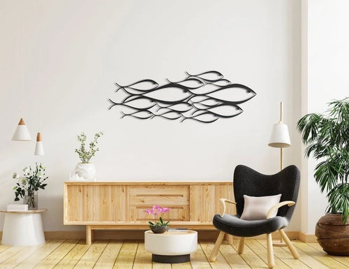 School of Fish Metal Wall Decor Wall Sign