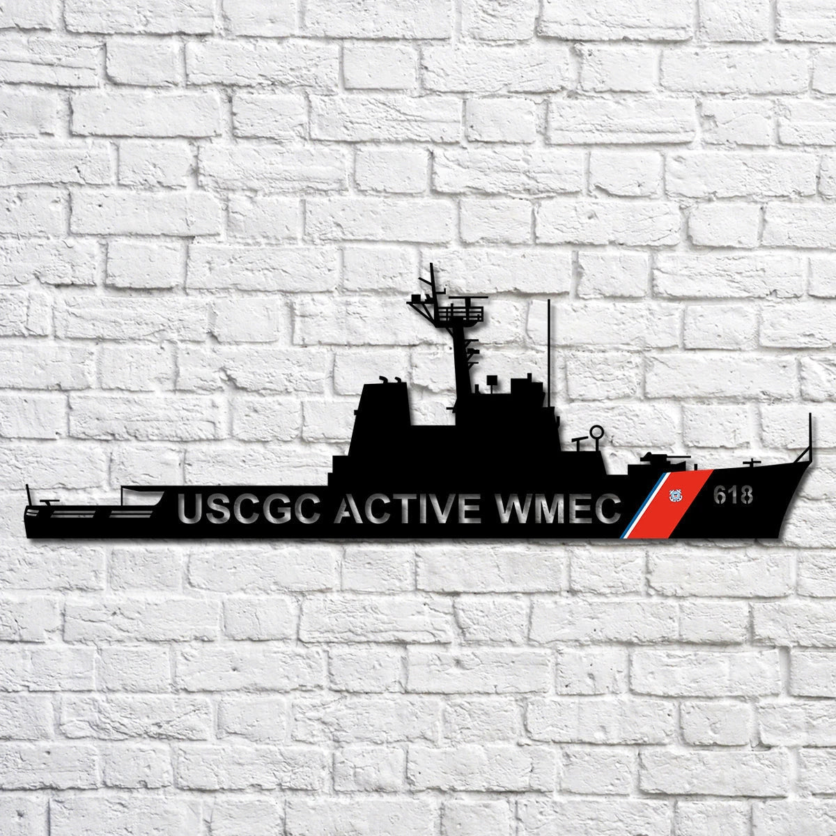 Uscgc Active Wmec 618 Navy Ship Metal Art, Custom Us Navy Ship Cut Metal Sign, Gift For Navy Veteran, Navy Ships Silhouette Metal Art, Navy Home Decor Laser Cut Metal Signs Custom Gift Ideas