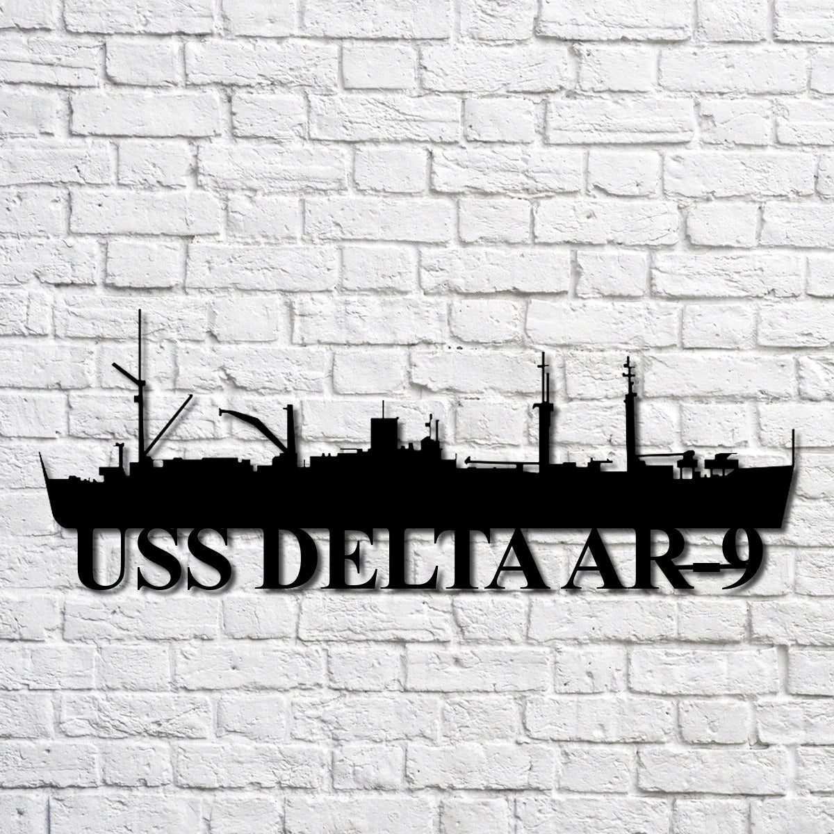 Uss Delta Ar9 Navy Ship Metal Art, Custom Us Navy Ship Cut Metal Sign, Gift For Navy Veteran, Navy Ships Silhouette Metal Art, Navy Home Decor Laser Cut Metal Signs Custom Gift Ideas