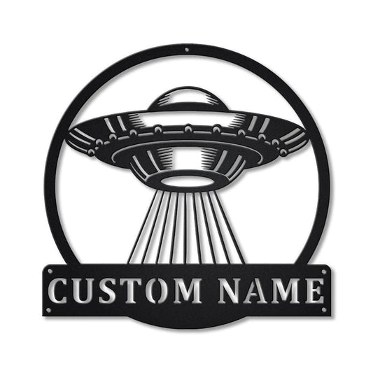 Personalized Ufo Metal Sign Art, Custom Ufo Metal Sign, Ufo Gifts Funny, Hobbie Gift, Birthday Gift - metal sign