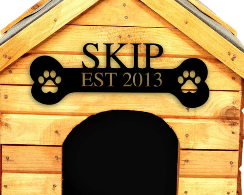 Personalized Metal Dog Bone Metal Dog Metal Sign Personalized Dog Gifts Personalized Metal Sign For Dog Pet Name Sign Gift For Dog Lovers