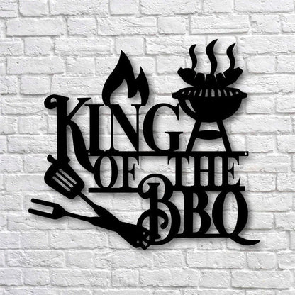 King of the BBQ Cut Metal Sign Laser Cut Metal Signs Custom Gift Ideas