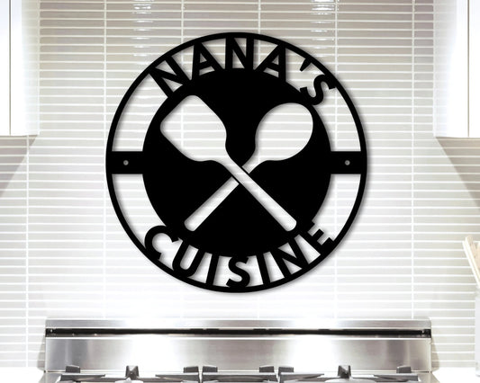 Personalized Kitchen Metal Sign Nana's Kitchen Sign Metal Sign For Kitchen Custom Kitchen Signs Nana - metal sign