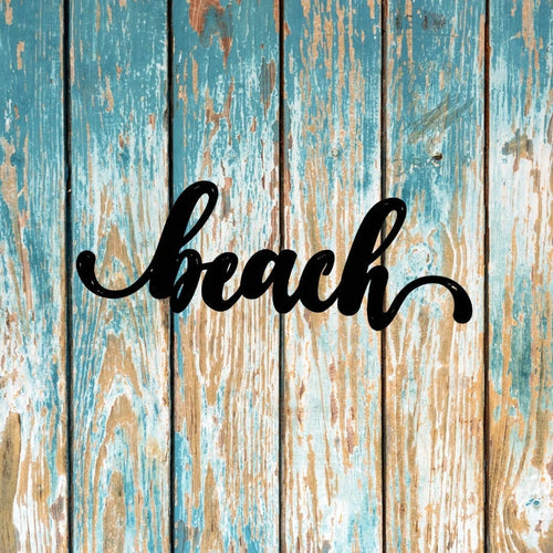 Beach Sign Cut Metal Sign Wall Decor Metal Sign Metal Art