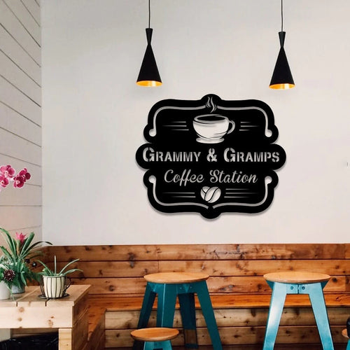 Coffee Metal Bar Sign, Custom Caf, Kitchen Housewarming Wall Decor, Wedding, Anniversary Art Gift For Him her, Metal Laser Cut Metal Signs Custom Gift Ideas
