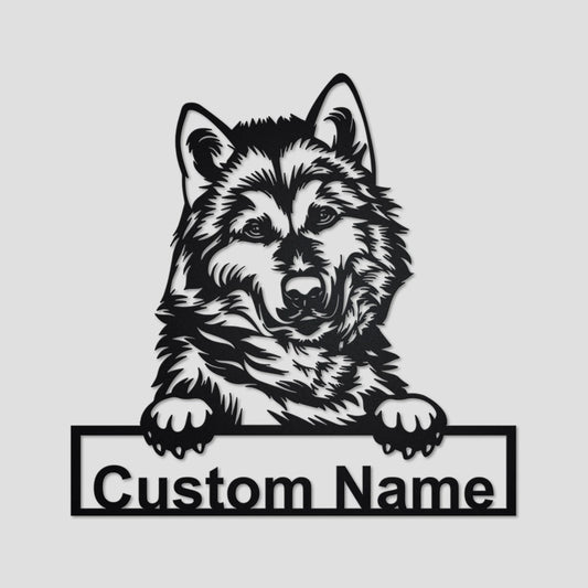 Personalized Alaskan Malamute Metal Sign,alaskan Malamute Metal Wall Art, Dog Metal Sign, Alaskan - metal sign