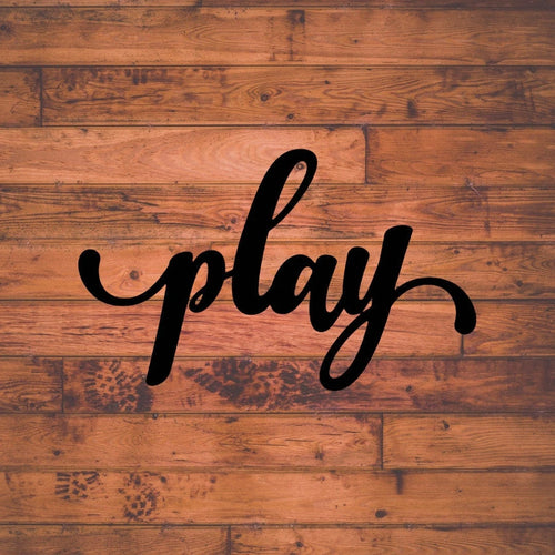 Play Sign Cut Metal Sign Wall Decor Metal Sign Metal Art
