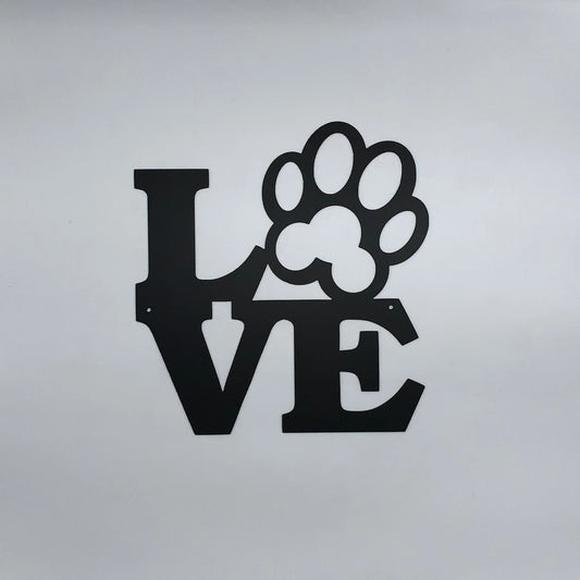 Dog Lovers Sign Dog Love Sign Animal Lover Sign - 8 inches - metal sign