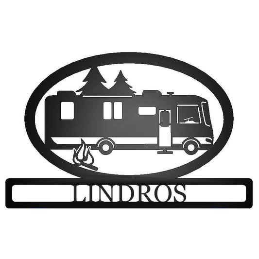 Class A Rv Camper Personalized Metal Sign Staked Steel Camping Site Marker With Custom Name Powder Coat - metal sign
