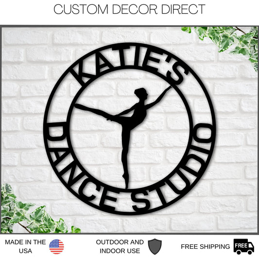 Personalized Dancer Sign, Dance Studio Metal Sign, Custom Dance Team Sign, Dancer Gift, Ballet Metal - metal sign
