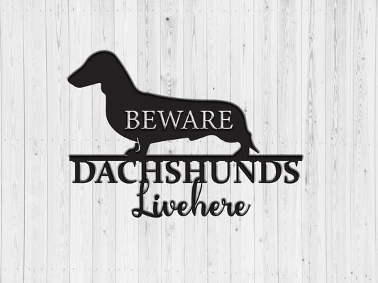 Dachshund Doxie Pet Metal Wall Decor Dog Sign Wall Hanging Wiener Dog Metal Sign Outdoor Sign - 8 inches - metal sign