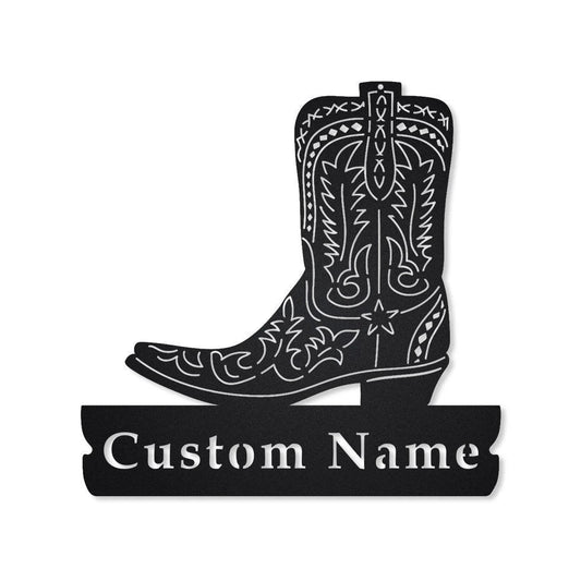 Personalized Texas Boots Metal Sign Art, Custom Texas Boots Metal Sign, Texas Boots Gifts For Men, Texas - metal sign