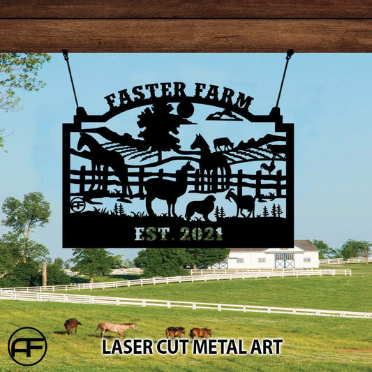 Faster farm Farm is paradise Personalized Cut Metal Sign Laser Cut Metal Signs Custom Gift Ideas - 8 inches - metal sign