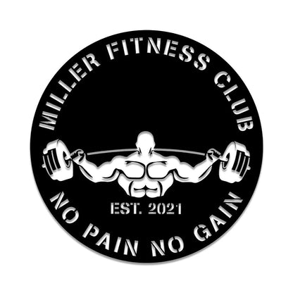 Fitness Center Metal Gym Sign, Custom Cross Fit Club, Wedding, Art Gift For Him her, Metal Laser Cut Metal Signs Custom Gift Ideas