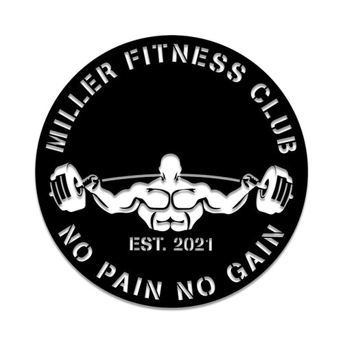 Fitness Center Metal Gym Sign, Custom Cross Fit Club, Wedding, Art Gift For Him her, Metal Laser Cut Metal Signs Custom Gift Ideas