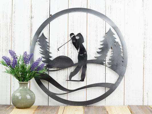 Golfer Metal Wall Decor Golf Gift For Him Golf Gift Golfer Gift Outdoor Sign Golf Art Metal Sign Fathers Day Gift Dad Gift